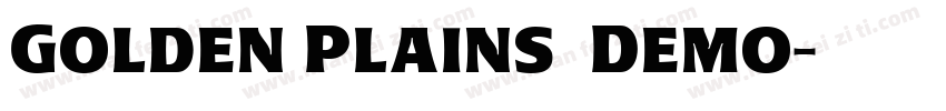 Golden Plains  Demo字体转换